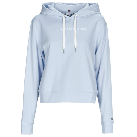 Felpa Donna Tommy Hilfiger  REG FROSTED CORP LOGO HOODIE  Blu