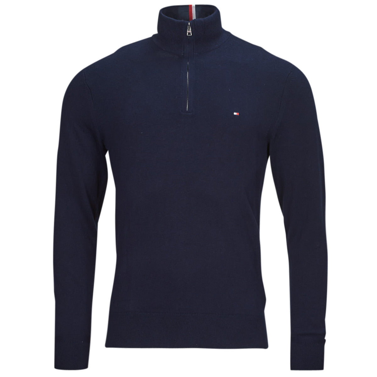 Maglione Uomo Tommy Hilfiger  PIMA ORG CTN CASHMERE ZIP MOCK  Marine