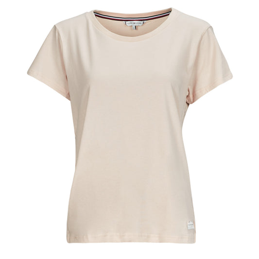 T-shirt Donna Tommy Hilfiger  SHORT SLEEVE T-SHIRT  Beige