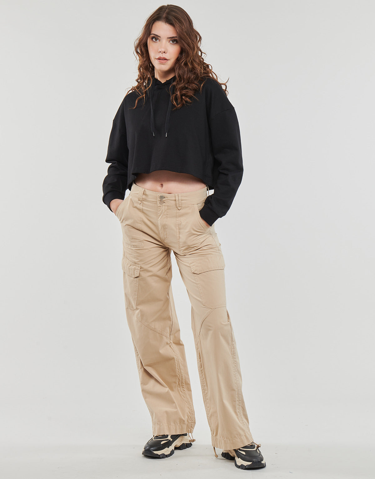 Pantalone Cargo Donna Moony Mood  VALENIE  Bianco