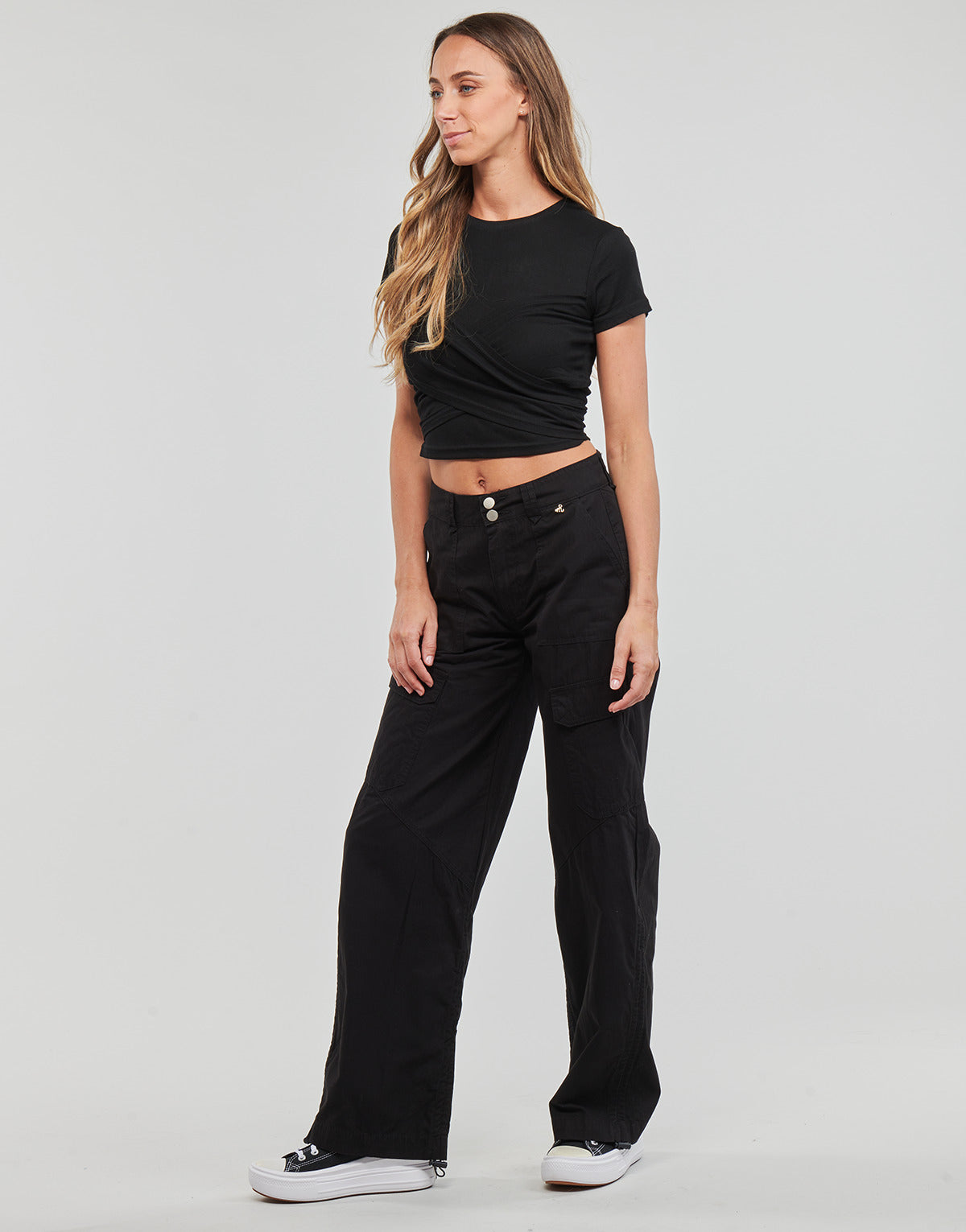 Pantalone Cargo Donna Moony Mood  VALENIE  Nero