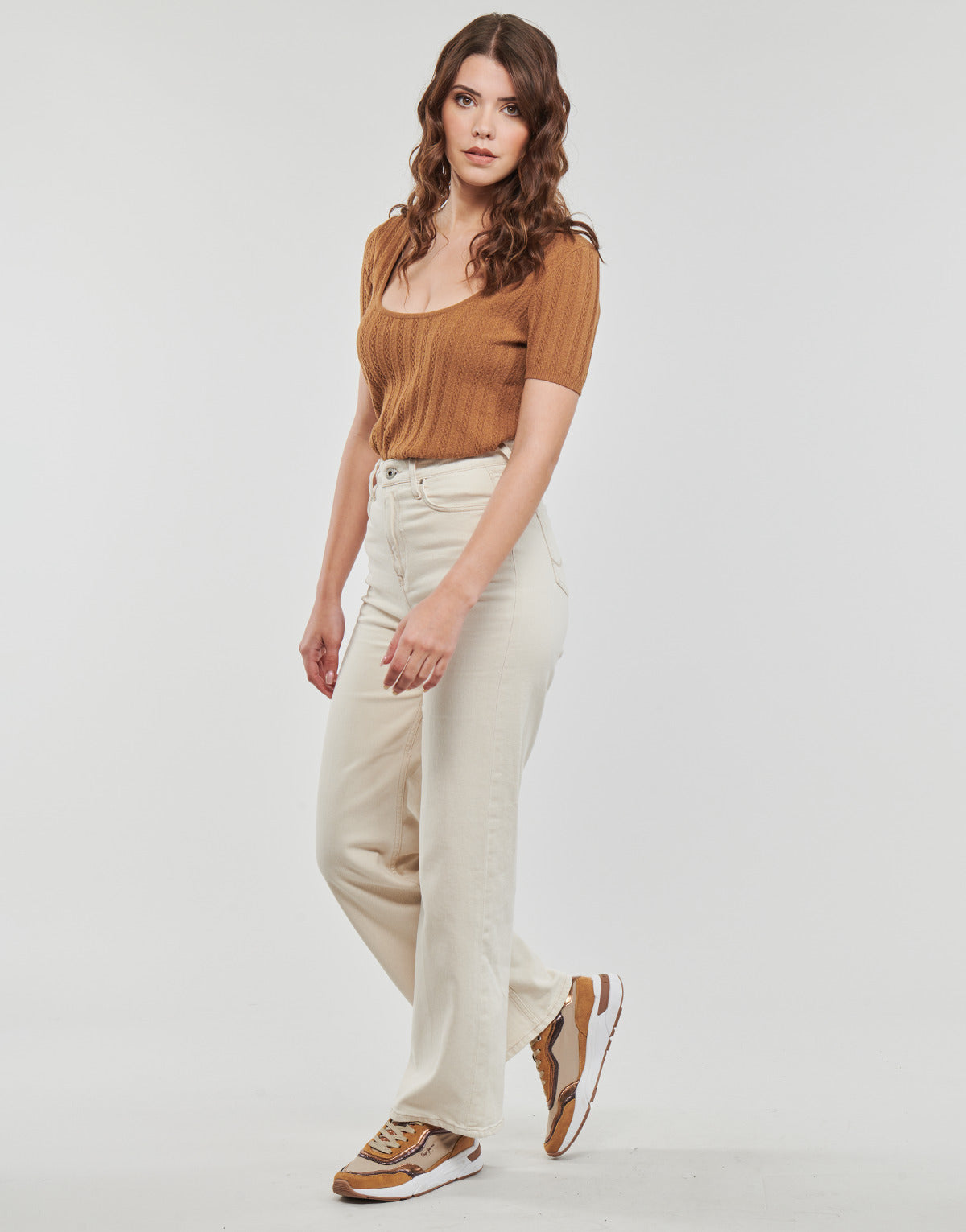 Jeans Flare Donna Pepe jeans  LEXA SKY HIGH  Beige