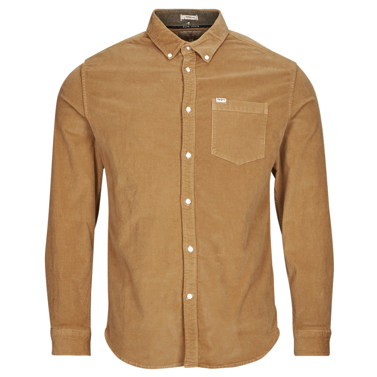 Camicia a maniche lunghe Uomo Pepe jeans  COLEFORD  Beige