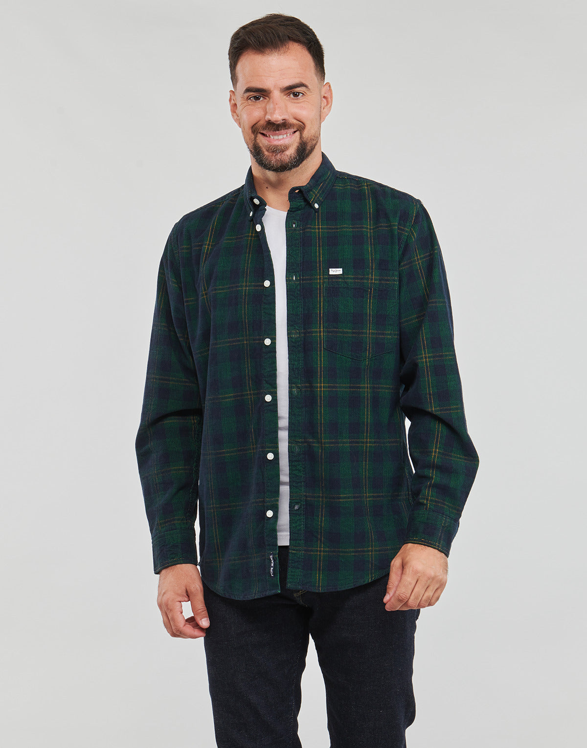 Camicia a maniche lunghe Uomo Pepe jeans  CALE  Verde