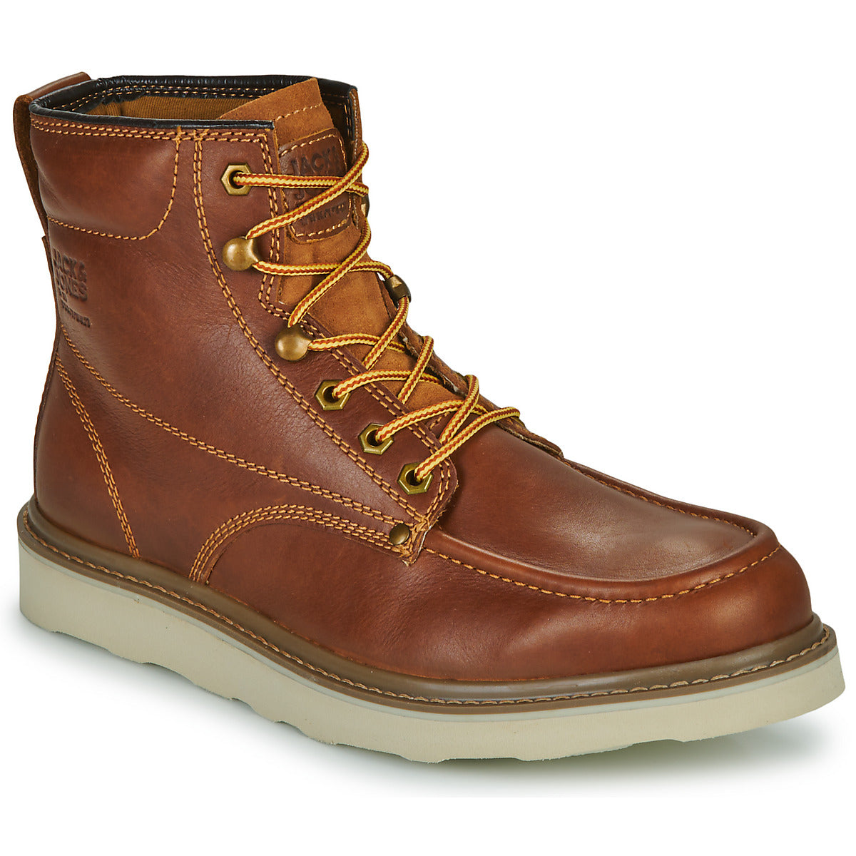 Stivaletti Uomo Jack & Jones  JFWALDGATE MOC LEATHER BOOT  Marrone