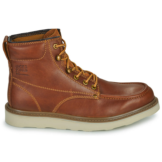 Stivaletti Uomo Jack & Jones  JFWALDGATE MOC LEATHER BOOT  Marrone