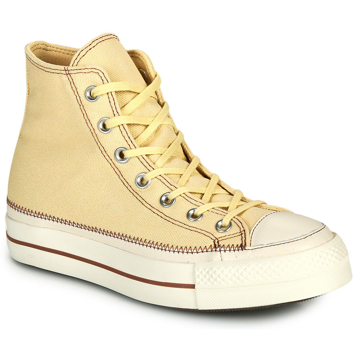 Sneakers alte Donna Converse  CHUCK TAYLOR ALL STAR LIFT PLATFORM CONTRAST STITCHING  Beige