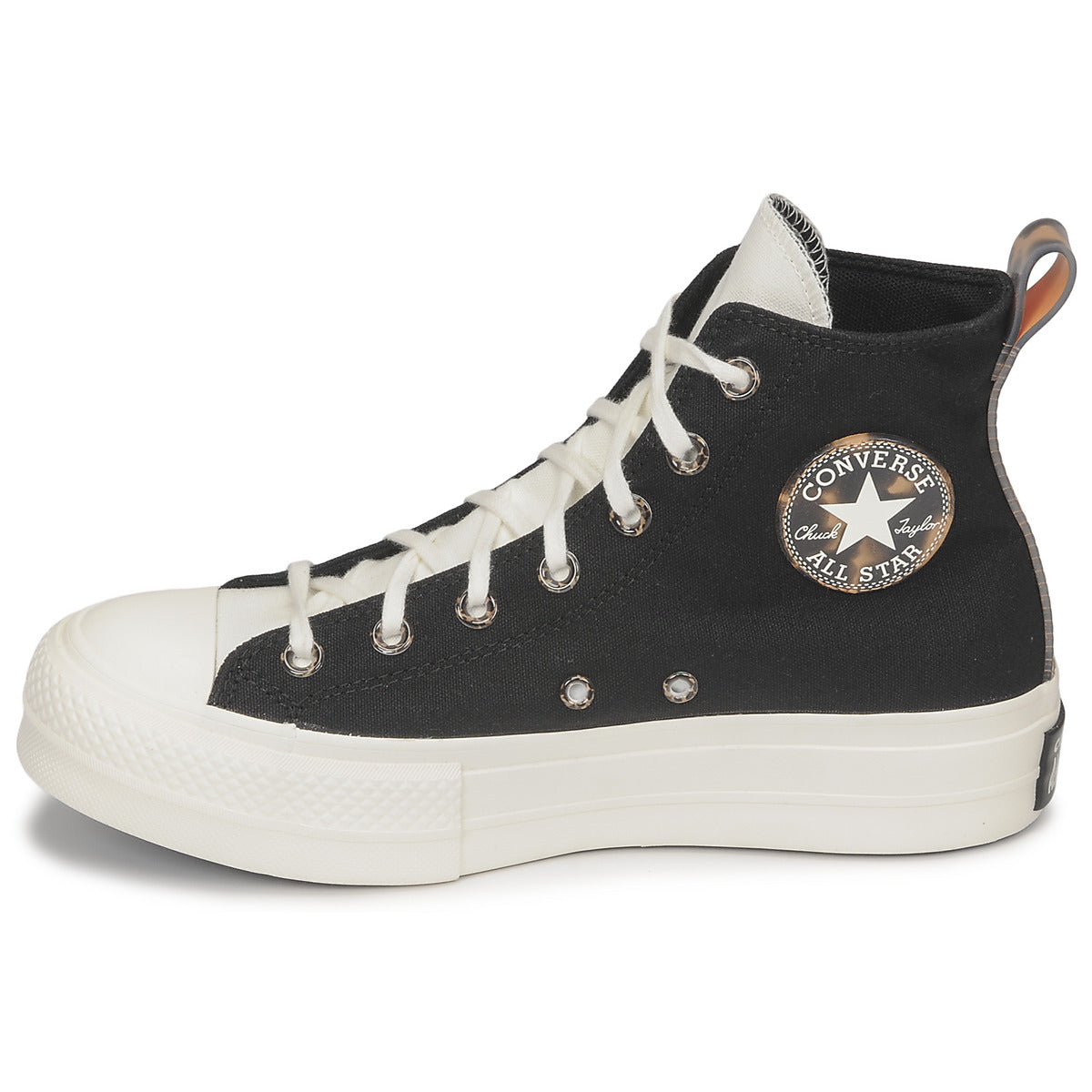 Sneakers alte Donna Converse  CHUCK TAYLOR ALL STAR LIFT PLATFORM TORTOISE  Nero