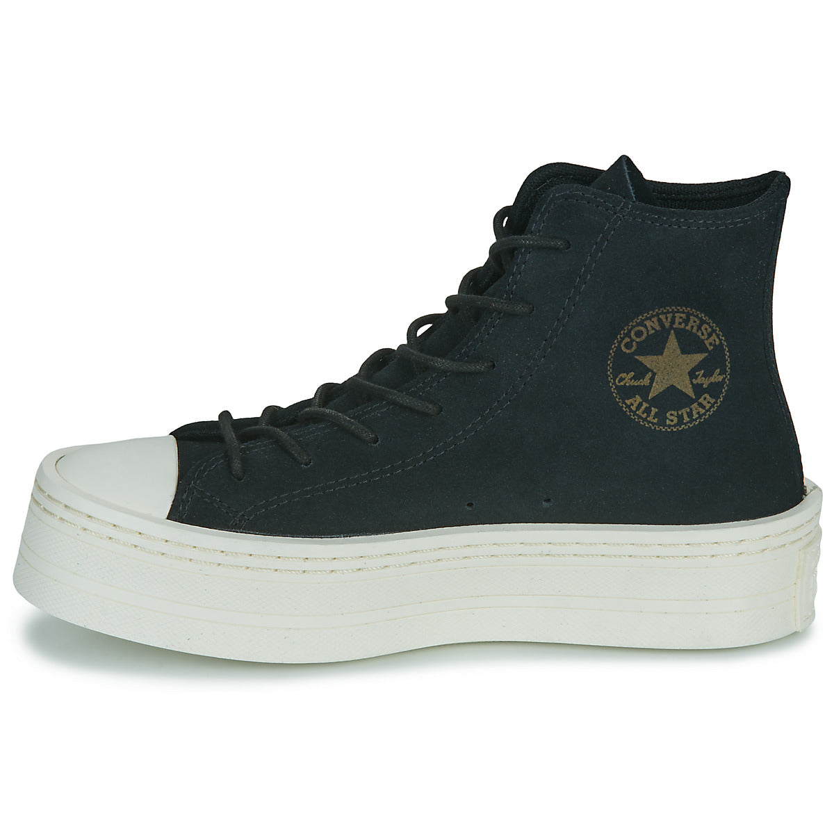 Sneakers alte Donna Converse  CHUCK TAYLOR ALL STAR MODERN LIFT PLATFORM MONO SUEDE  Nero