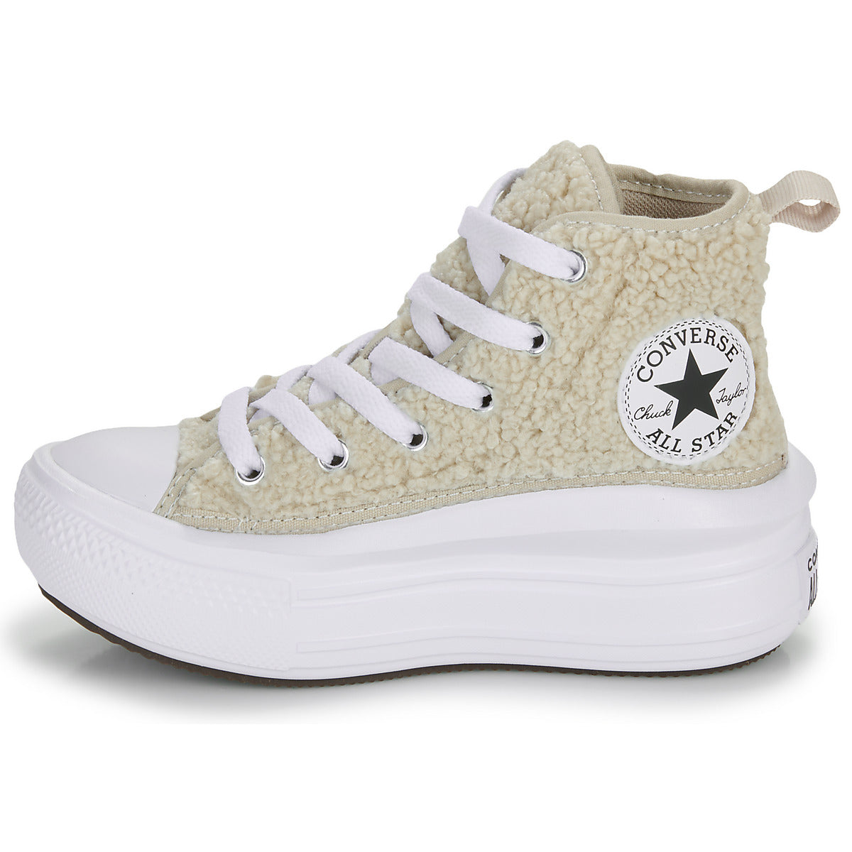 Scarpe bambini ragazza Converse  CHUCK TAYLOR ALL STAR PLATFORM MOVE WARM WINTER ESSENTIALS  Beige