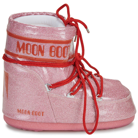 Scarpe da neve Donna Moon Boot  MB ICON LOW GLITTER  Rosa