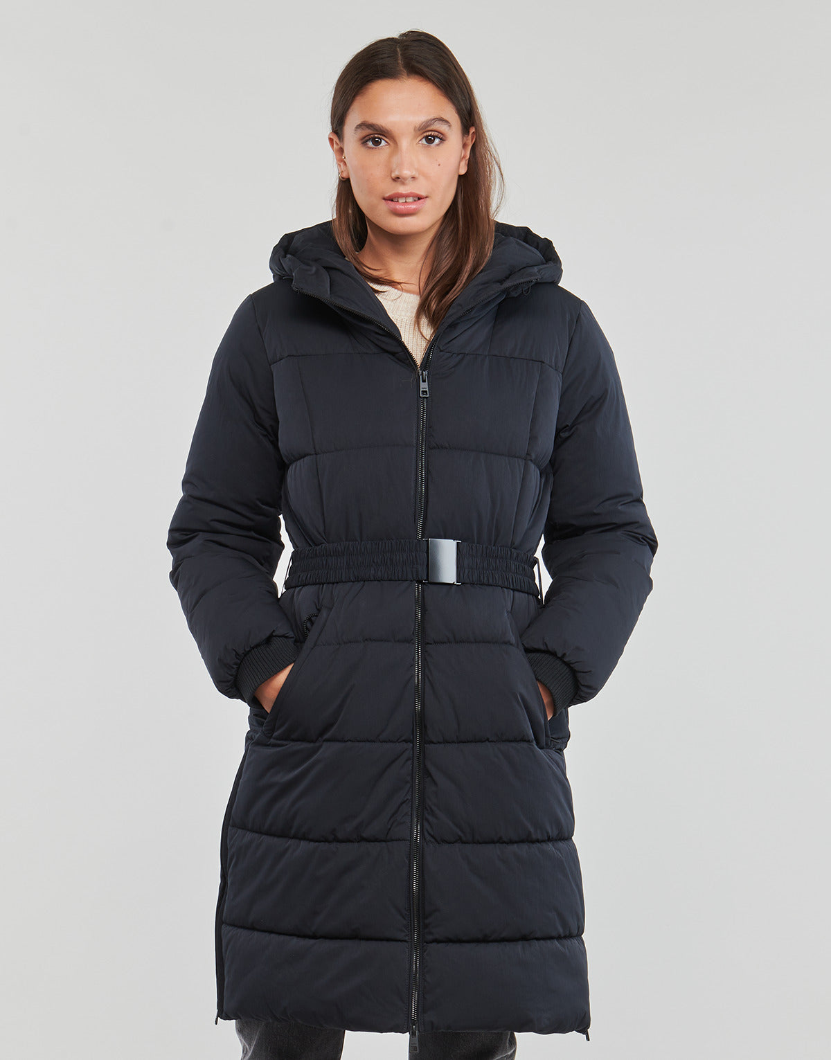 Piumino Donna Esprit  Belted Puffer Coat  Nero