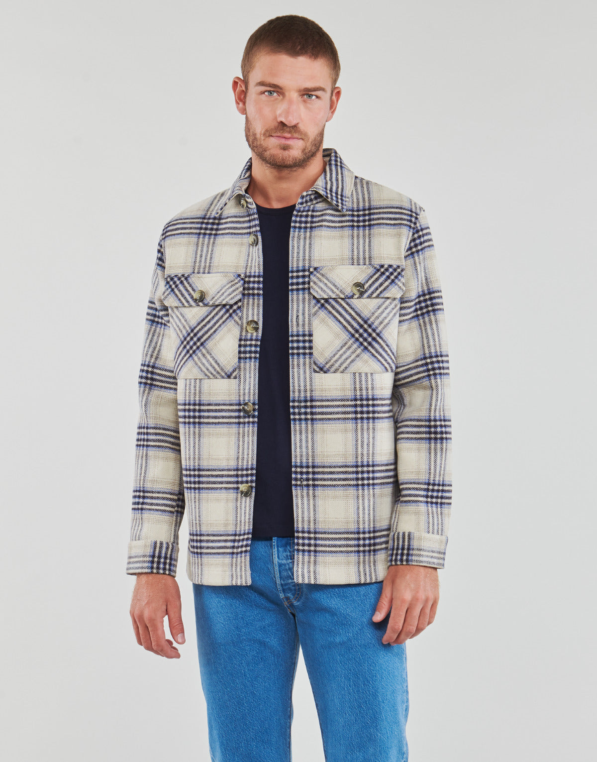 Mantella Uomo Esprit  Check Overshirt  Multicolore