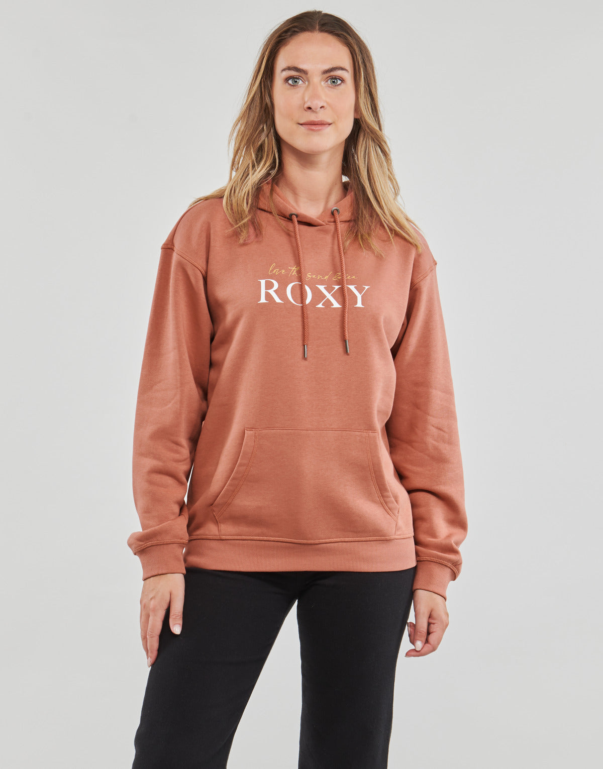 Felpa Donna Roxy  SURF STOKED HOODIE BRUSHED  Rosa