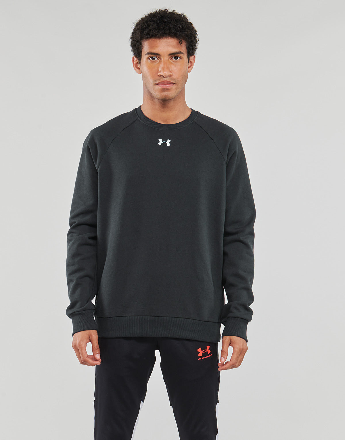 Felpa Uomo Under Armour  Rival Fleece Crew  Nero