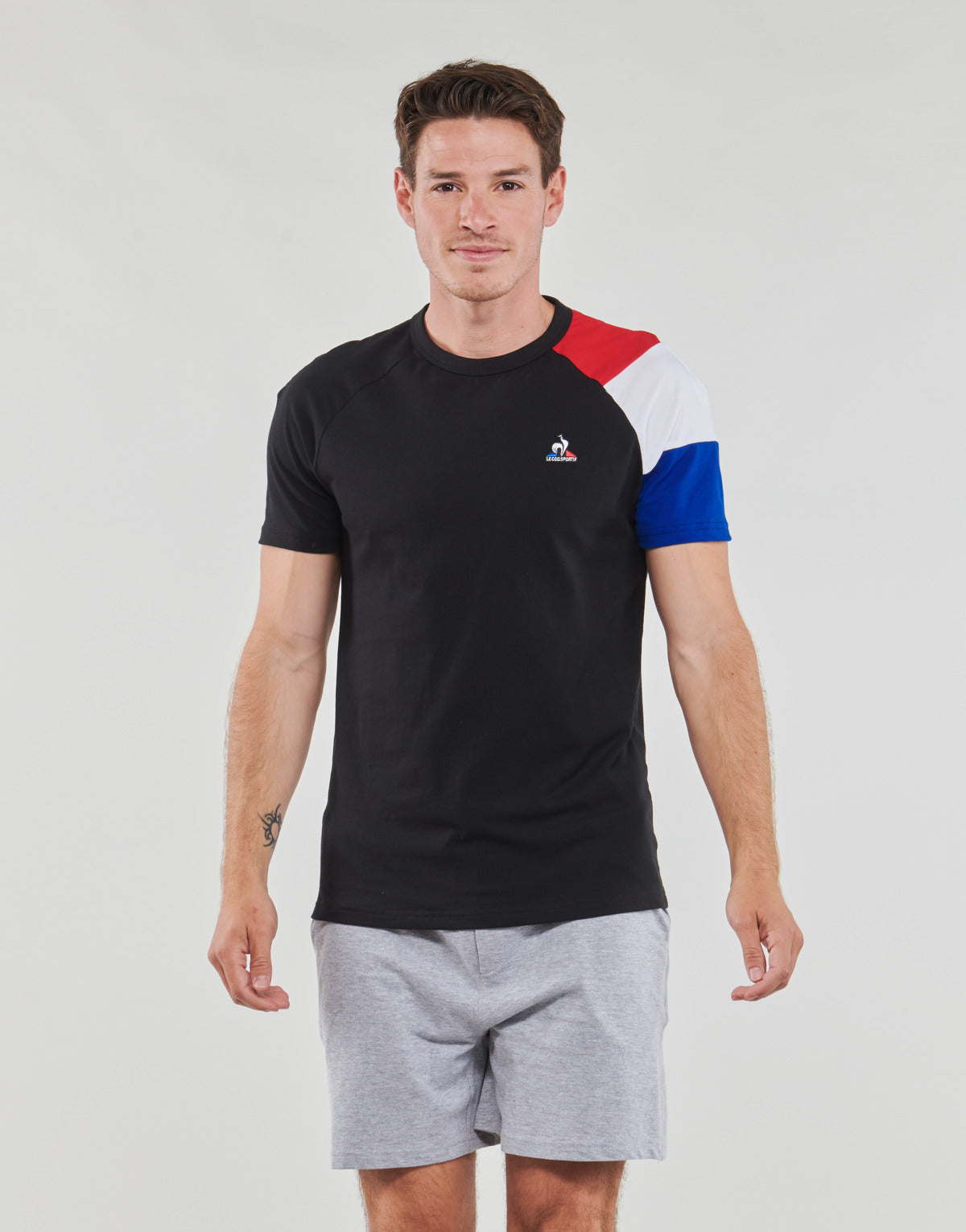 T-shirt Uomo Le Coq Sportif  BAT TEE SS N°1  Nero