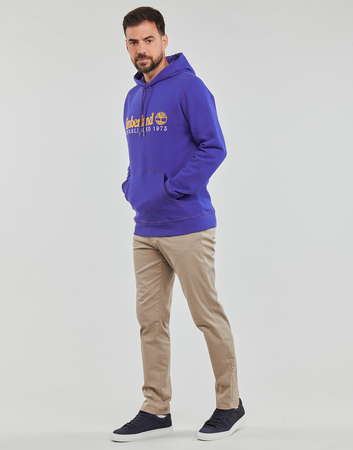 Felpa Uomo Timberland  50th Anniversary Est. 1973 Hoodie BB Sweatshirt Regular  Viola