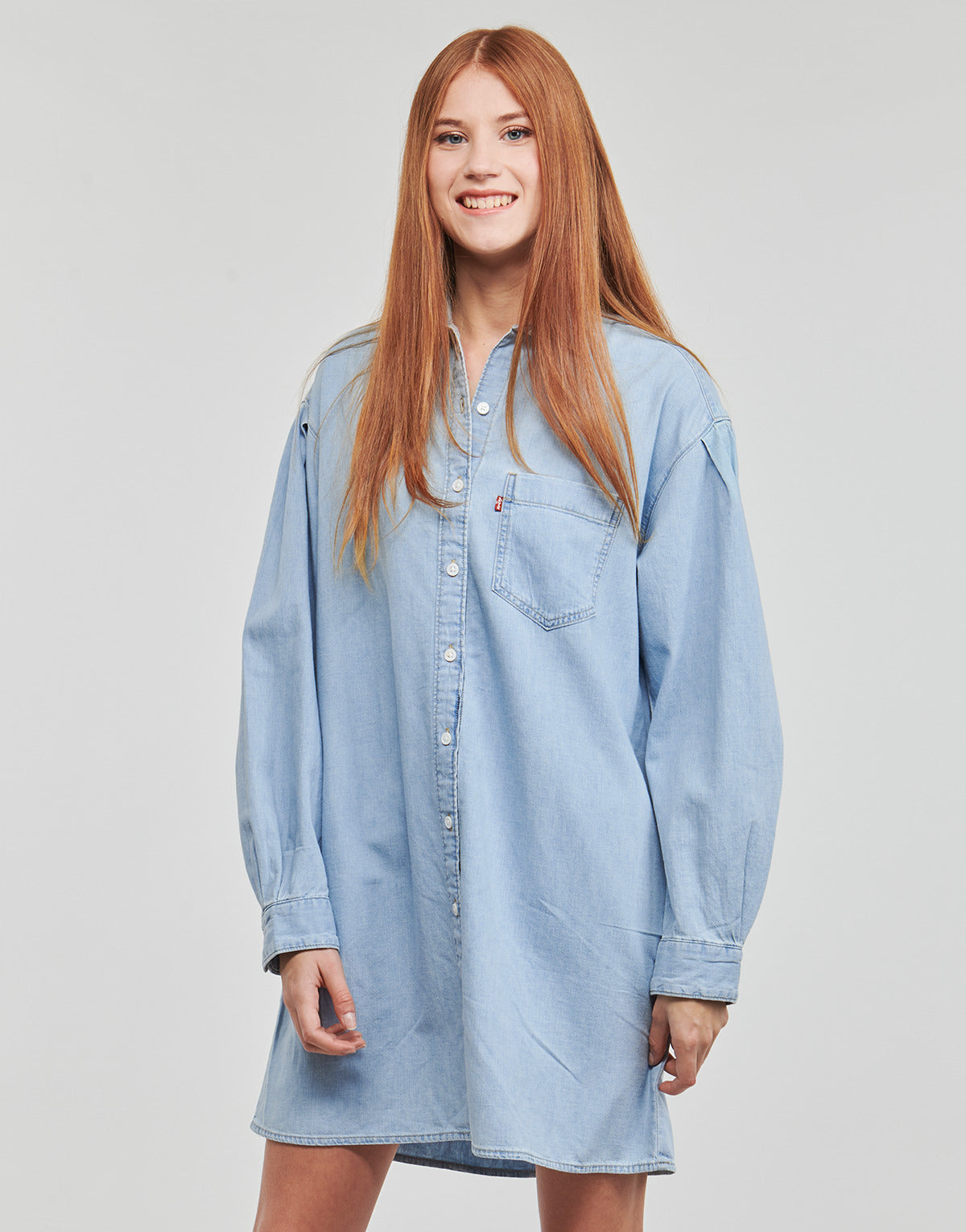 Abito corto Donna Levis  RHEA SHIRT DRESS  Blu