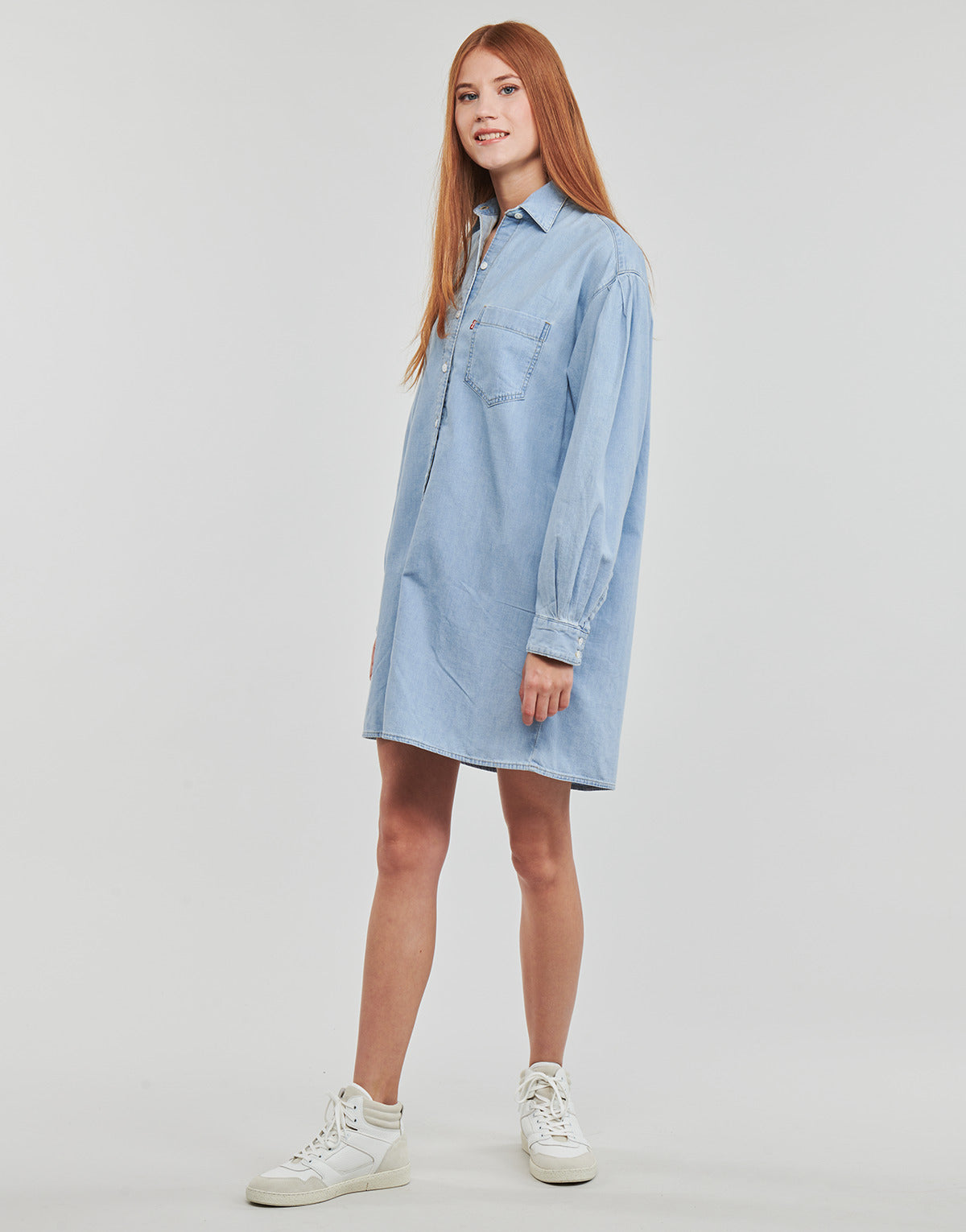 Abito corto Donna Levis  RHEA SHIRT DRESS  Blu