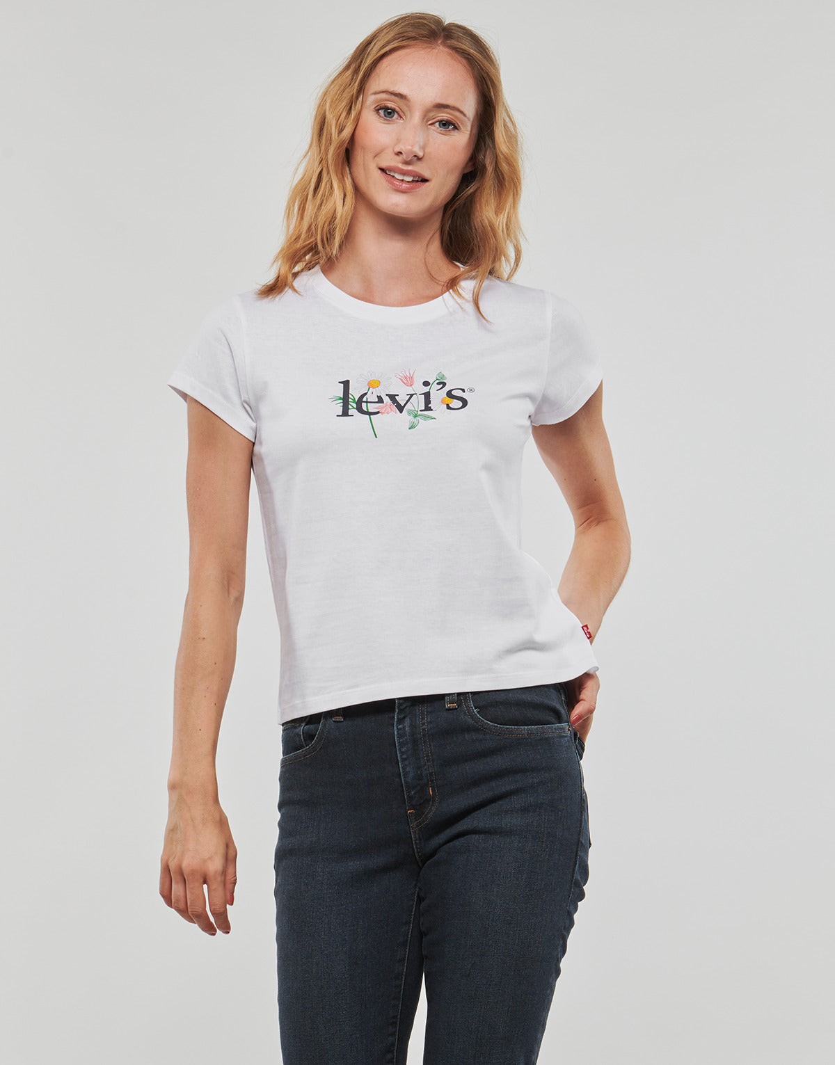 T-shirt Donna Levis  GRAPHIC AUTHENTIC TSHIRT  Bianco