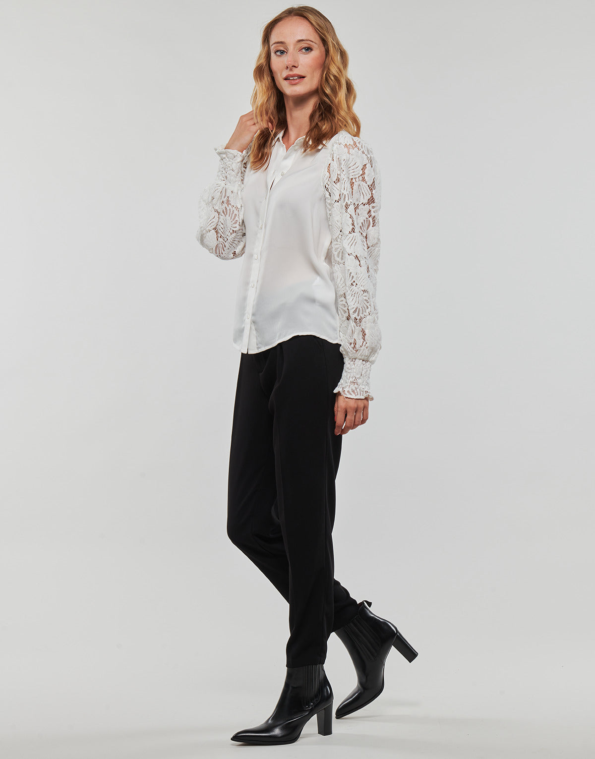 Camicia Donna Vero Moda  VMCABENA L/S SHIRT WVN BTQ  Bianco