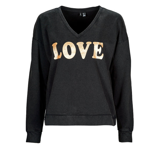 Felpa Donna Vero Moda  VMCAROLA L/S SWEAT JRS BTQ  Nero