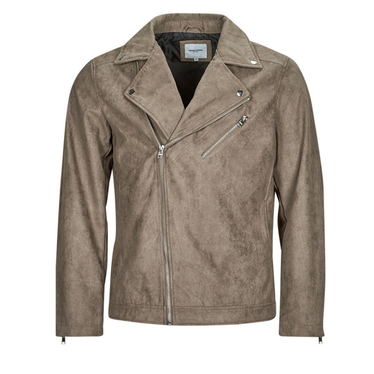 Giacca in pelle Uomo Jack & Jones  JJROCKY FAUX SUEDE BIKER JACKET  Beige