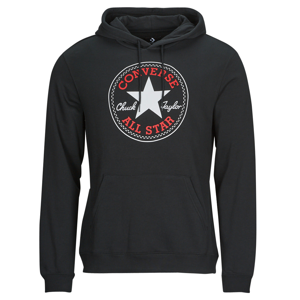 Felpa Uomo Converse  GO-TO ALL STAR PATCH FLEECE PULLOVER HOODIE  Nero