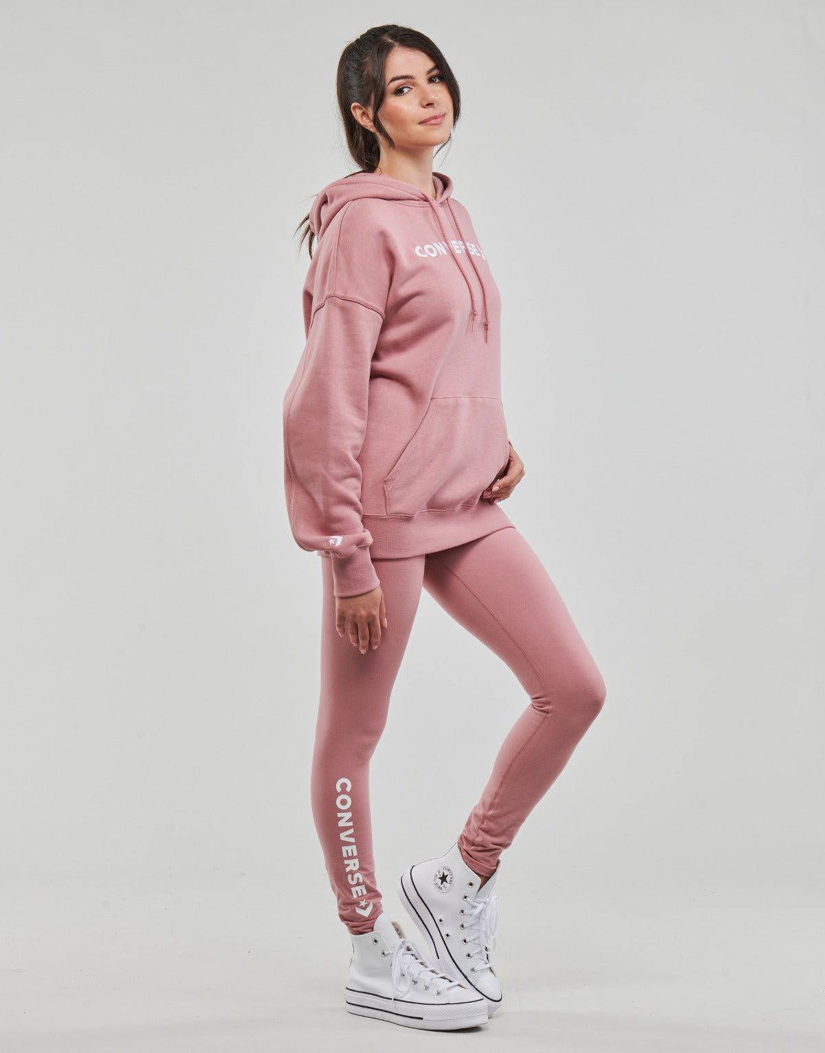 Collant Donna Converse  WORDMARK LEGGING  Rosa