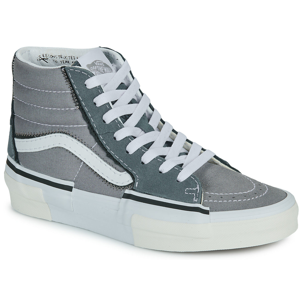 Sneakers alte Uomo Vans  SK8-Hi Reconstruct  Grigio