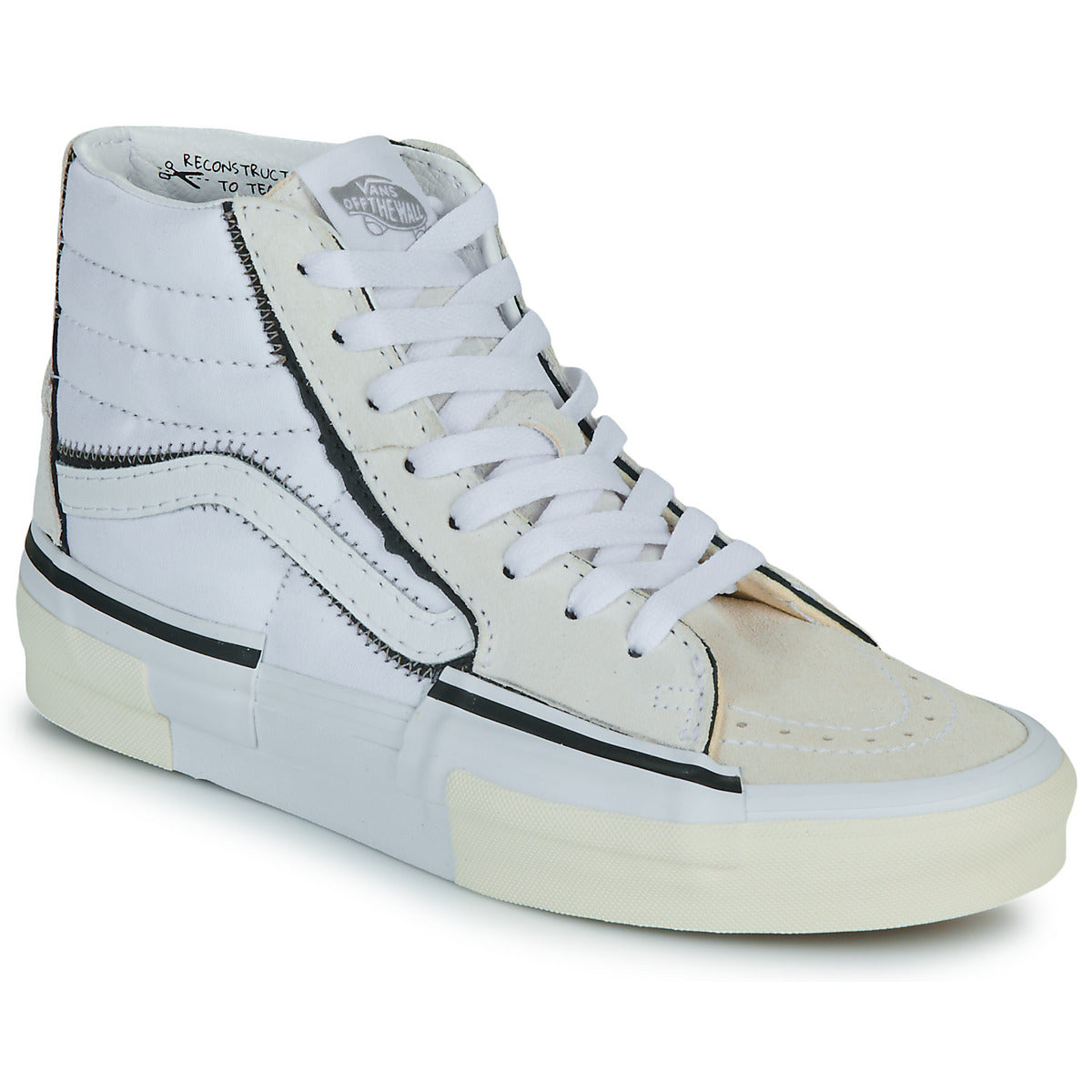 Sneakers alte Donna Vans  SK8-Hi Reconstruct  Bianco