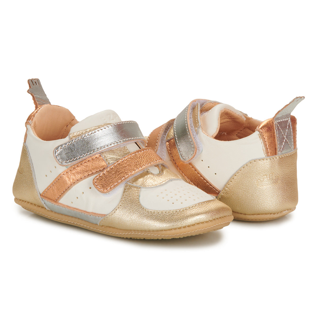 Scarpe bambini ragazza Easy Peasy  MY PRE BASKET VELCRO  Oro