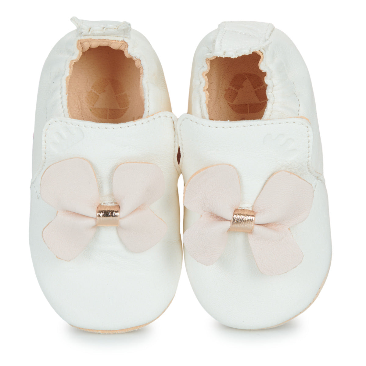 Pantofole bambini ragazza Easy Peasy  MY BLUBLU PAPILLON VOLANT  Bianco