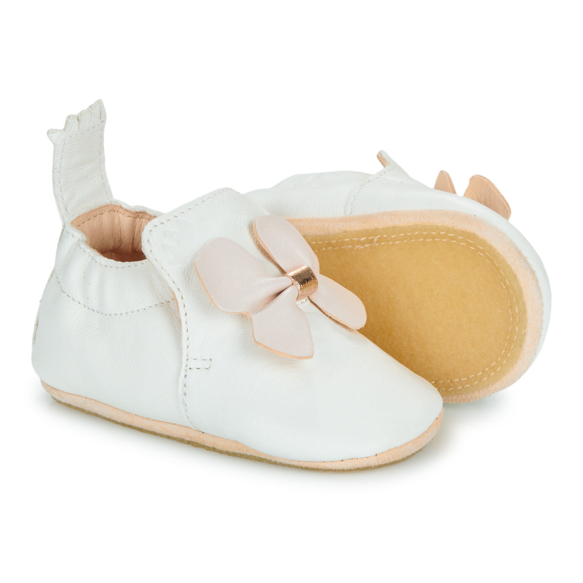 Pantofole bambini ragazza Easy Peasy  MY BLUBLU PAPILLON VOLANT  Bianco