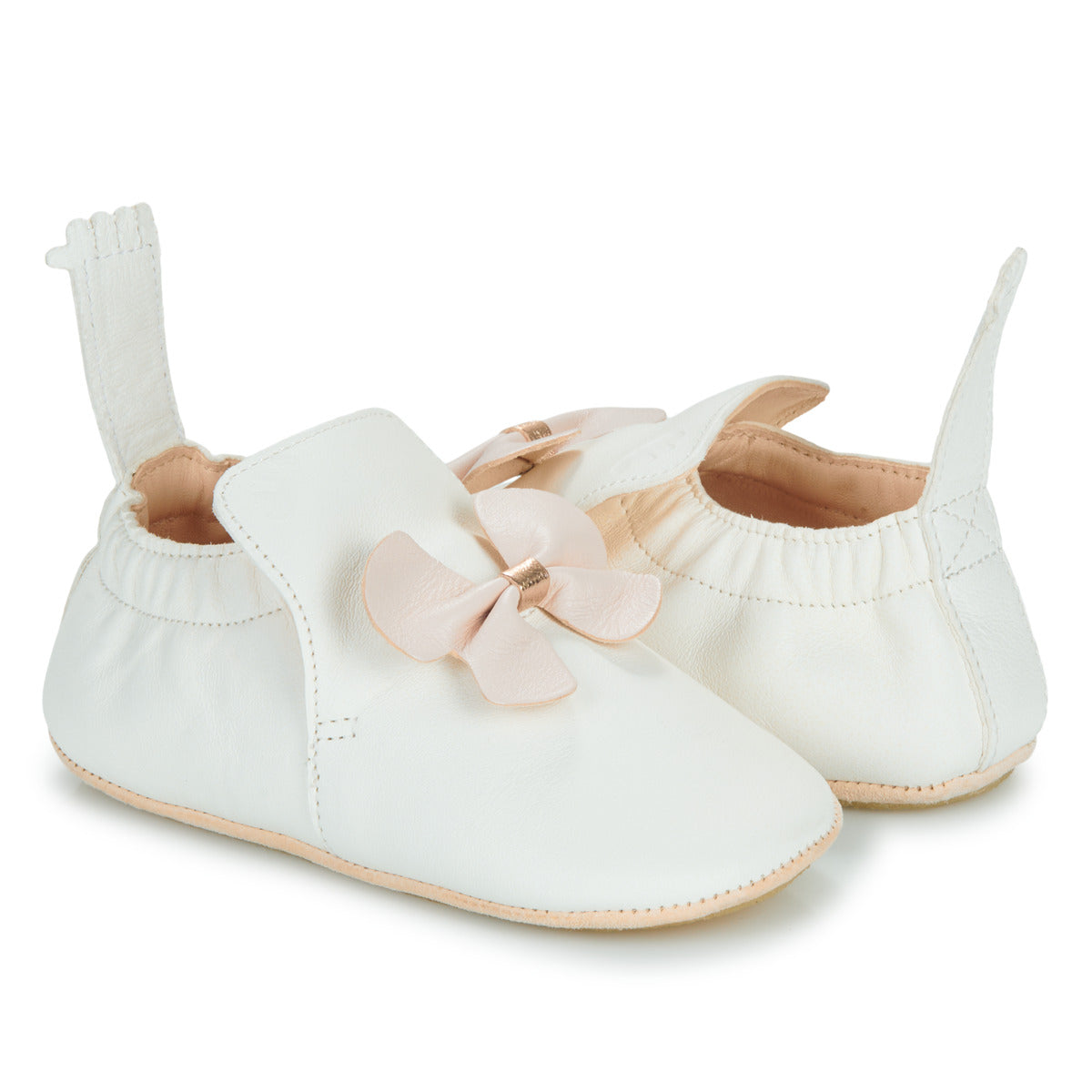 Pantofole bambini ragazza Easy Peasy  MY BLUBLU PAPILLON VOLANT  Bianco