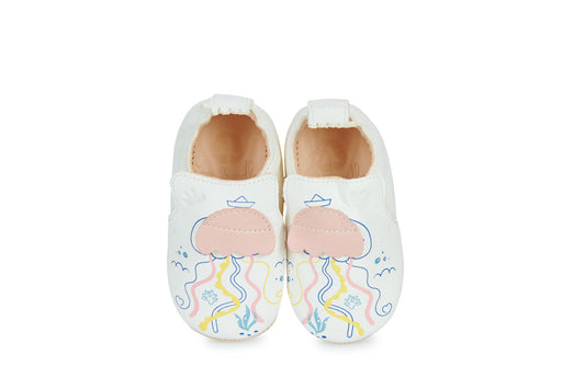 Pantofole bambini ragazza Easy Peasy  MY BLUBLU PIEUVRE  Bianco