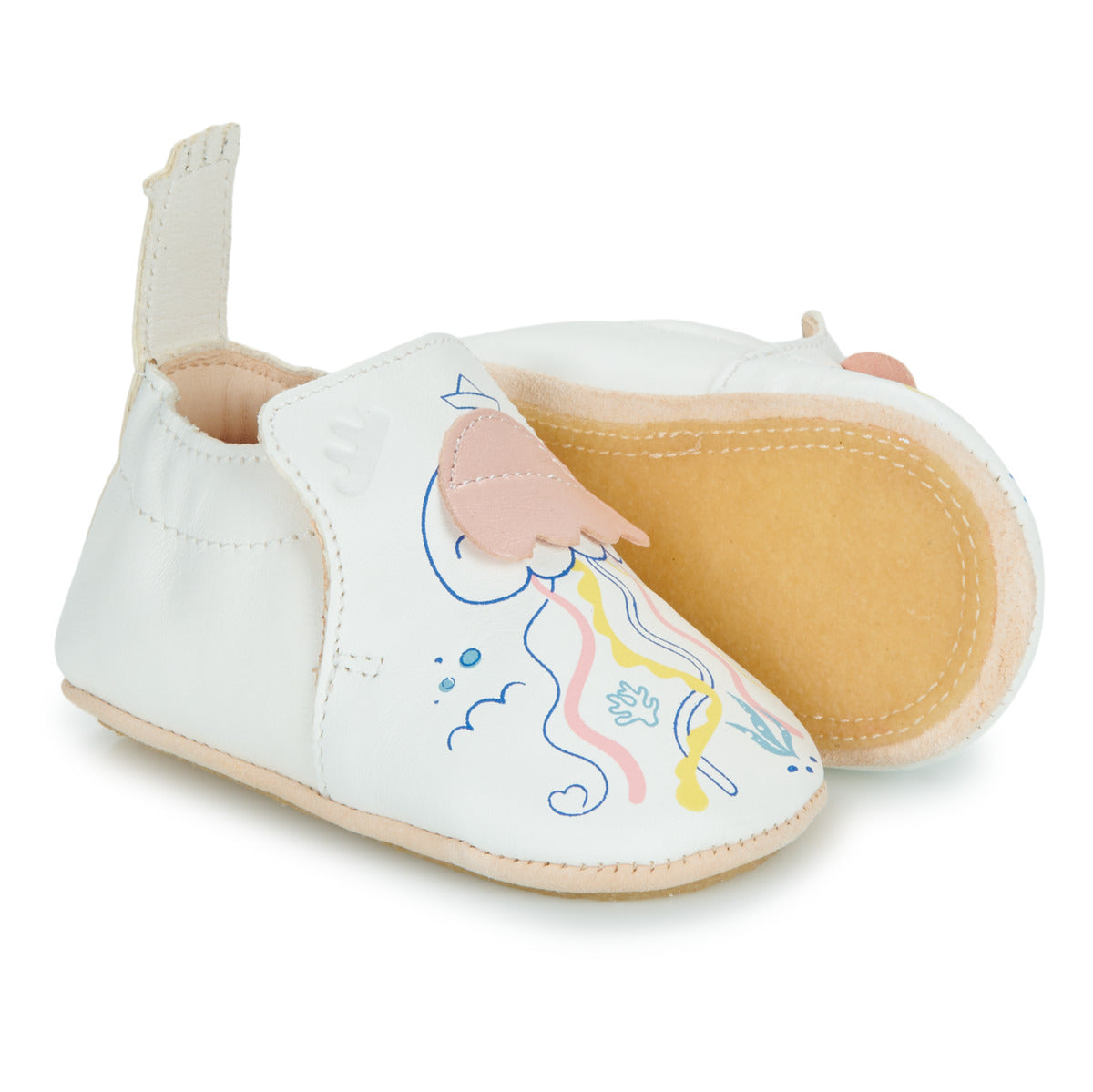 Pantofole bambini ragazza Easy Peasy  MY BLUBLU PIEUVRE  Bianco