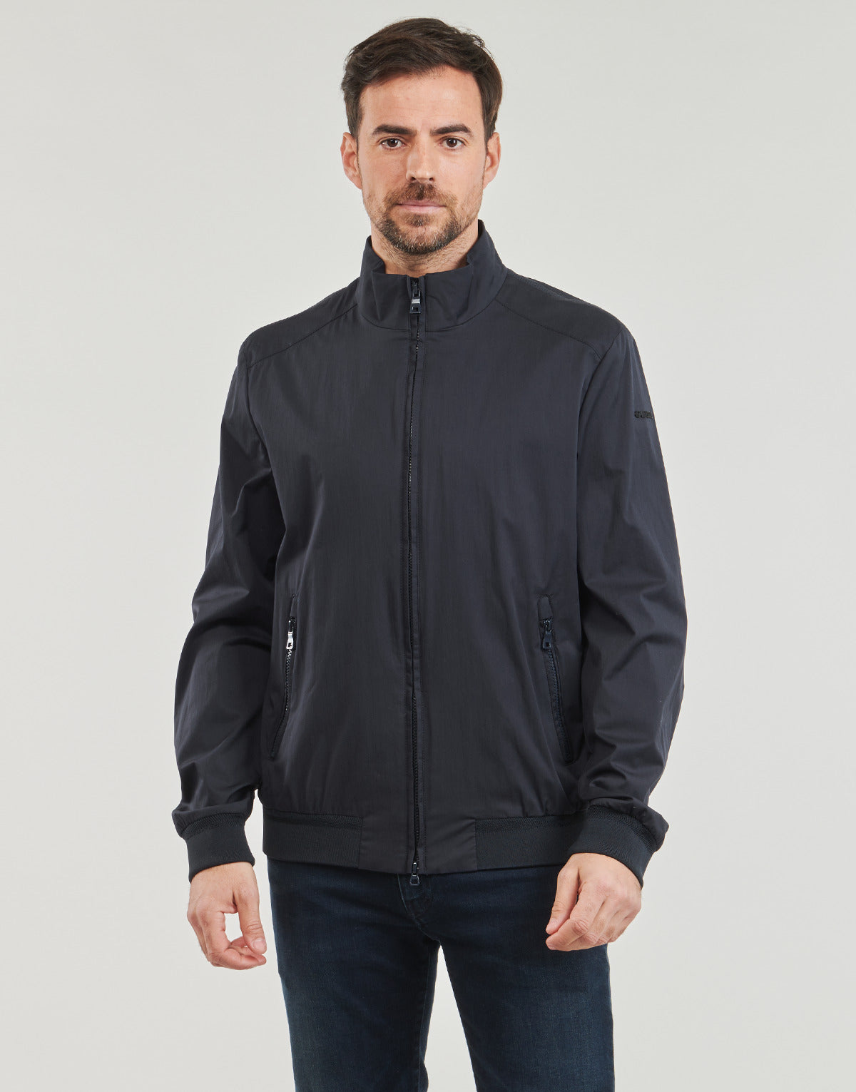 Giubbotto Uomo Geox  M EOLO BOMBER STRETCH MIXED  Marine