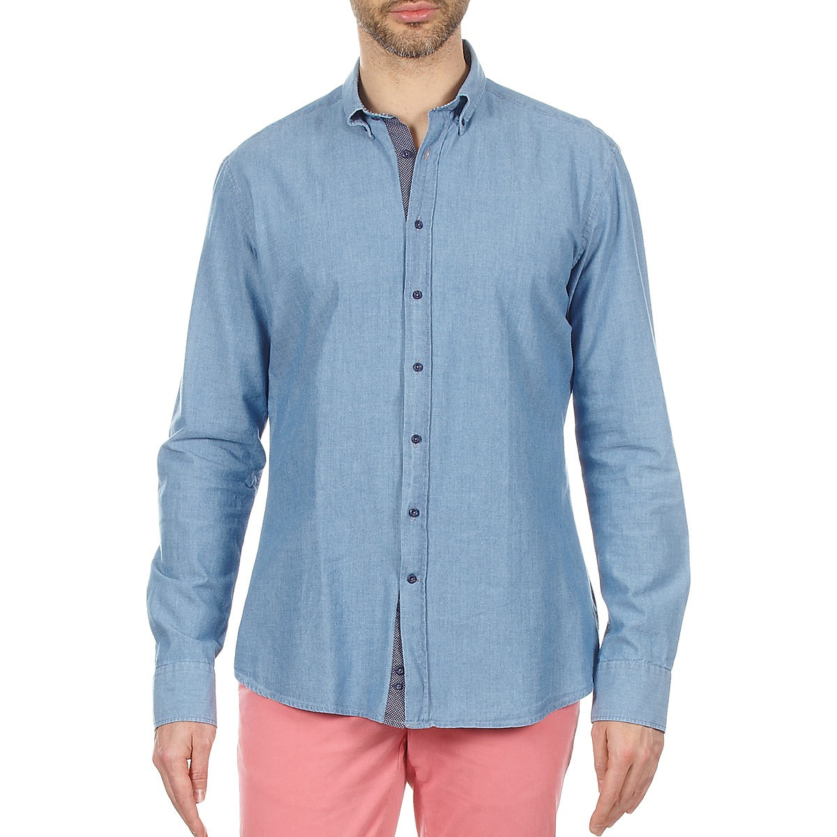 Camicia a maniche lunghe Uomo Hackett  RILEY  Blu