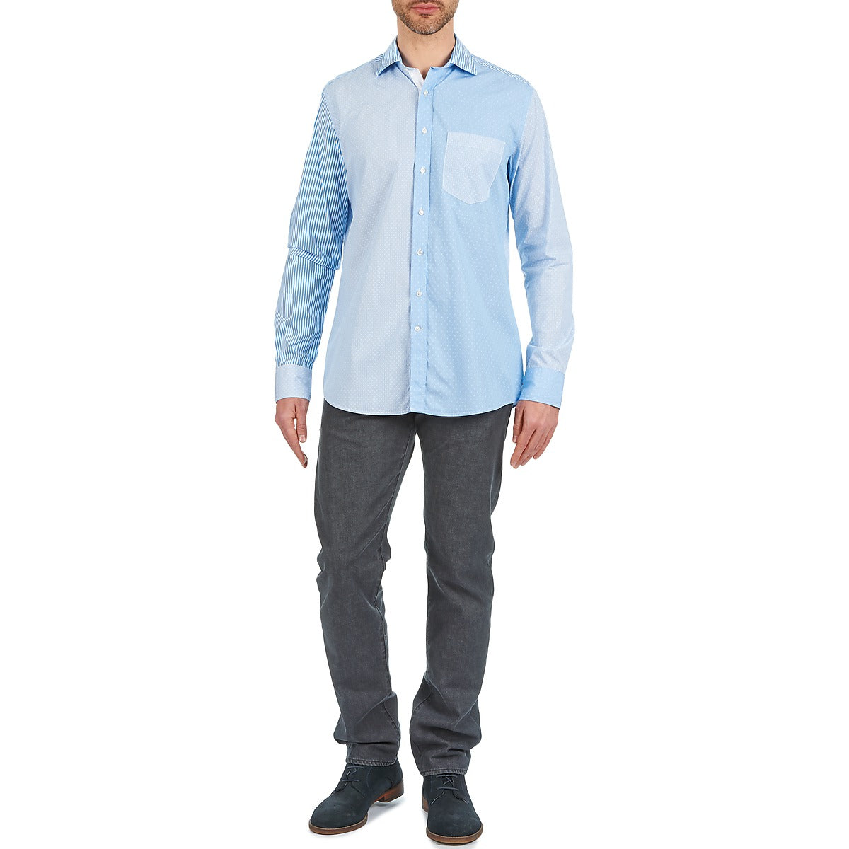 Camicia a maniche lunghe Uomo Hackett  GORDON  Blu