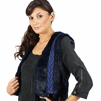 Giacca Donna April First  GILET SANS MANCHE  Blu