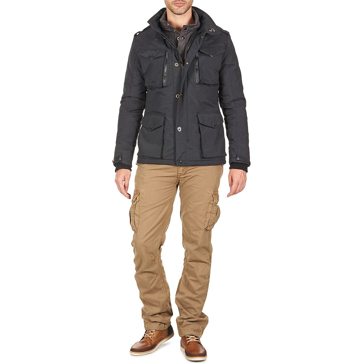 Parka Uomo Schott  FIELD  Nero