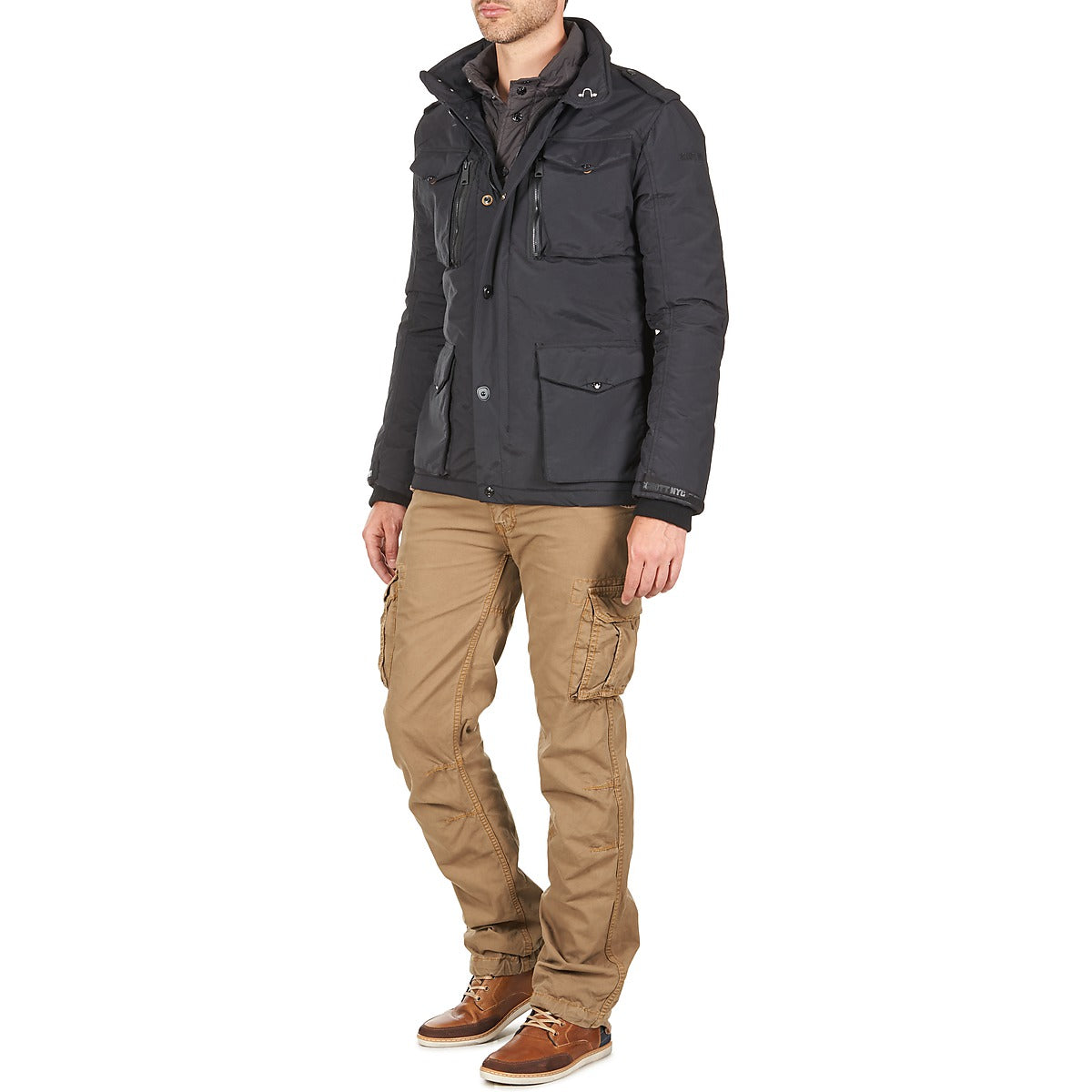 Parka Uomo Schott  FIELD  Nero