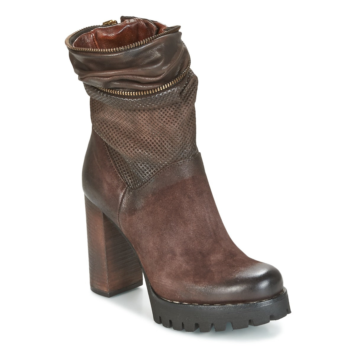 Stivaletti Donna Airstep / A.S.98  BLOC ZIP  Marrone