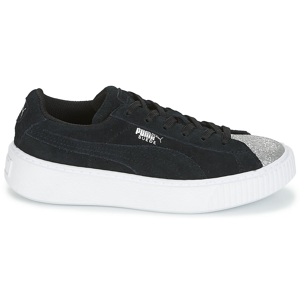 Scarpe bambini ragazza Puma  SUEDE PLATFORM GLAM PS  Nero