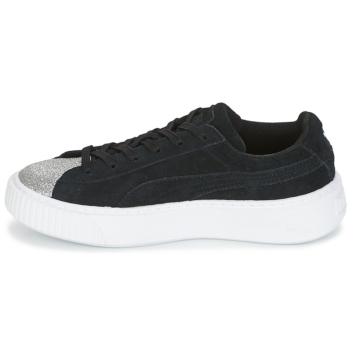 Scarpe bambini ragazza Puma  SUEDE PLATFORM GLAM PS  Nero