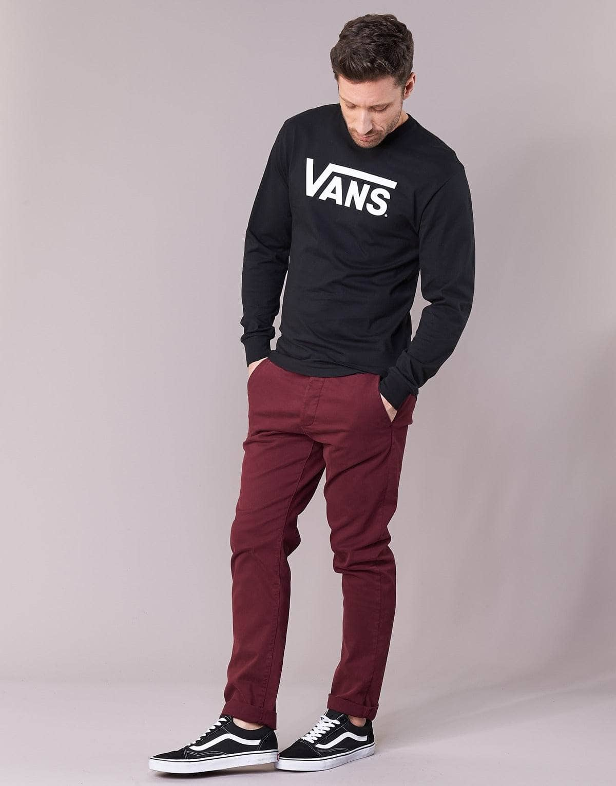 T-shirts a maniche lunghe Uomo Vans  VANS CLASSIC  Nero