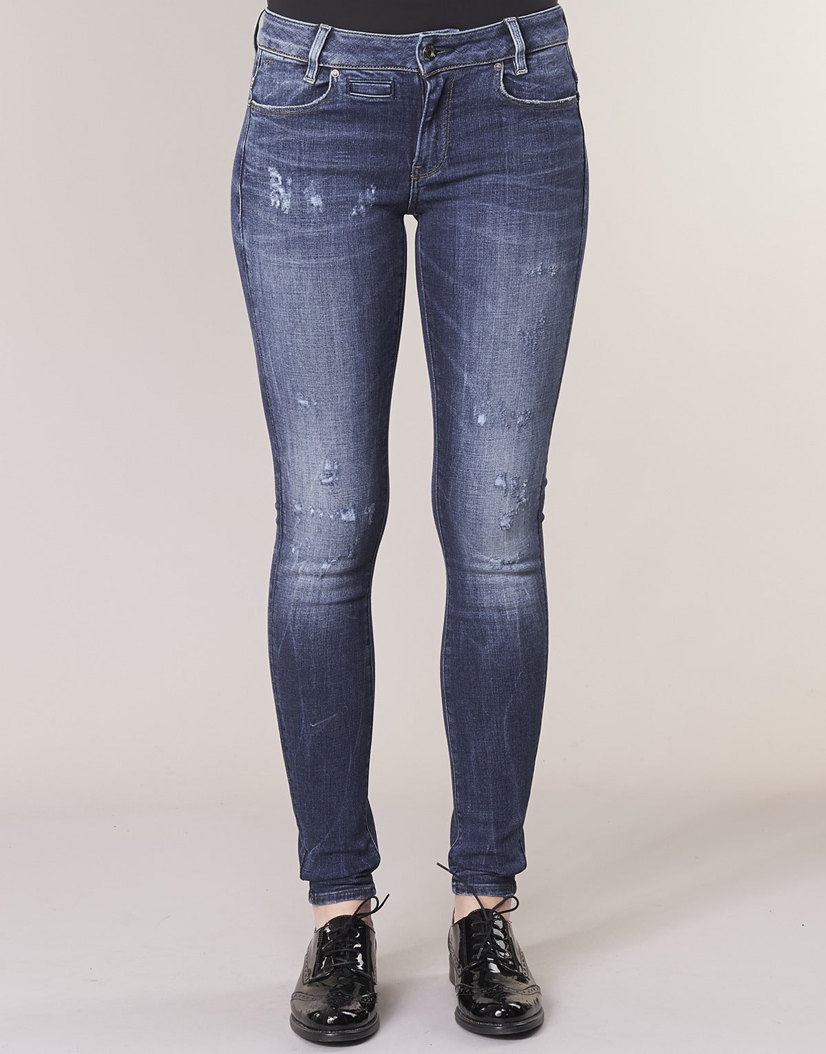 Jeans skynny Donna G-Star Raw  D-STAQ 5 PKT MID SKINNY  Blu