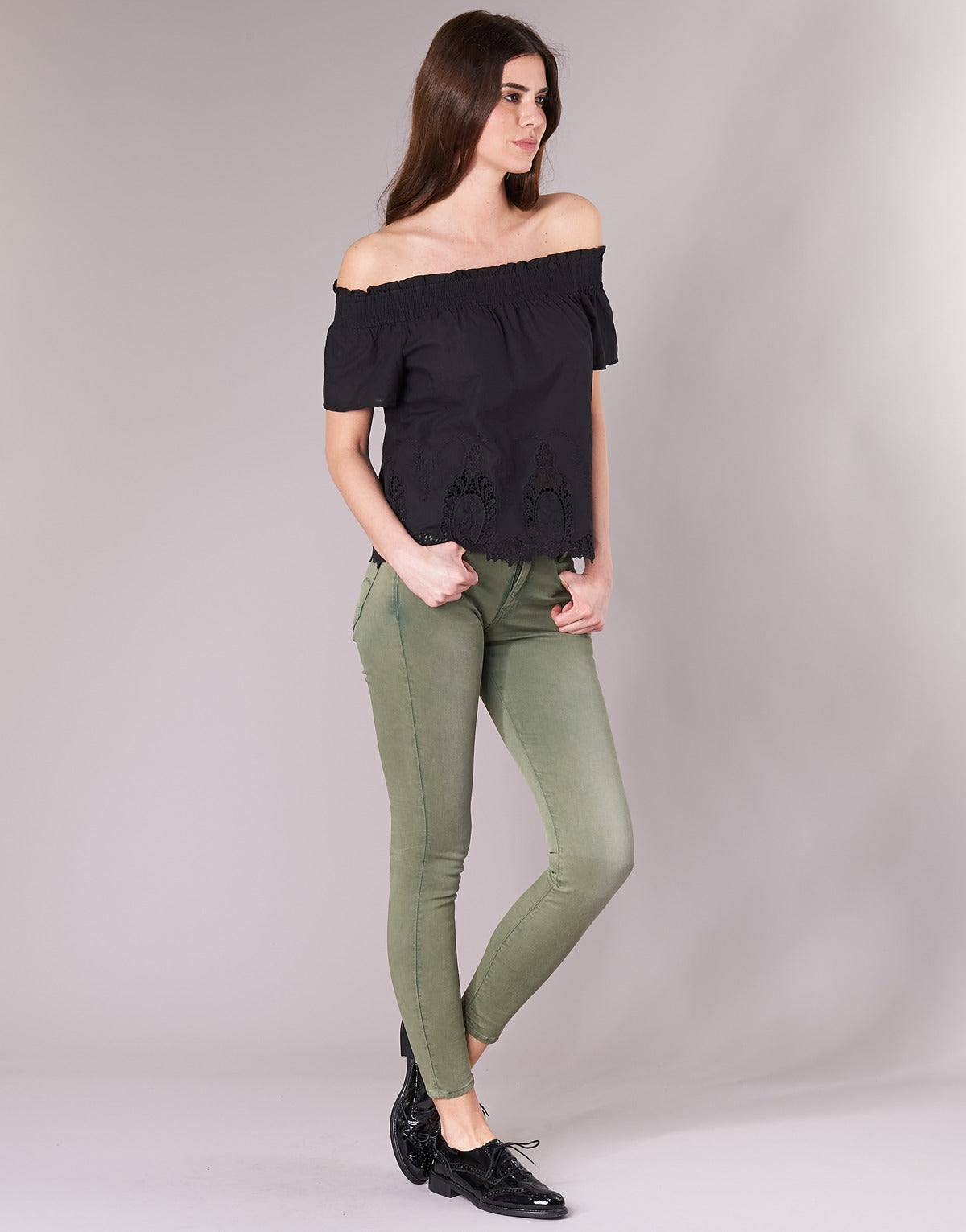 Pantalone Donna G-Star Raw  D-STAQ 5-PKT MID SKINNY COJ WMN  Verde