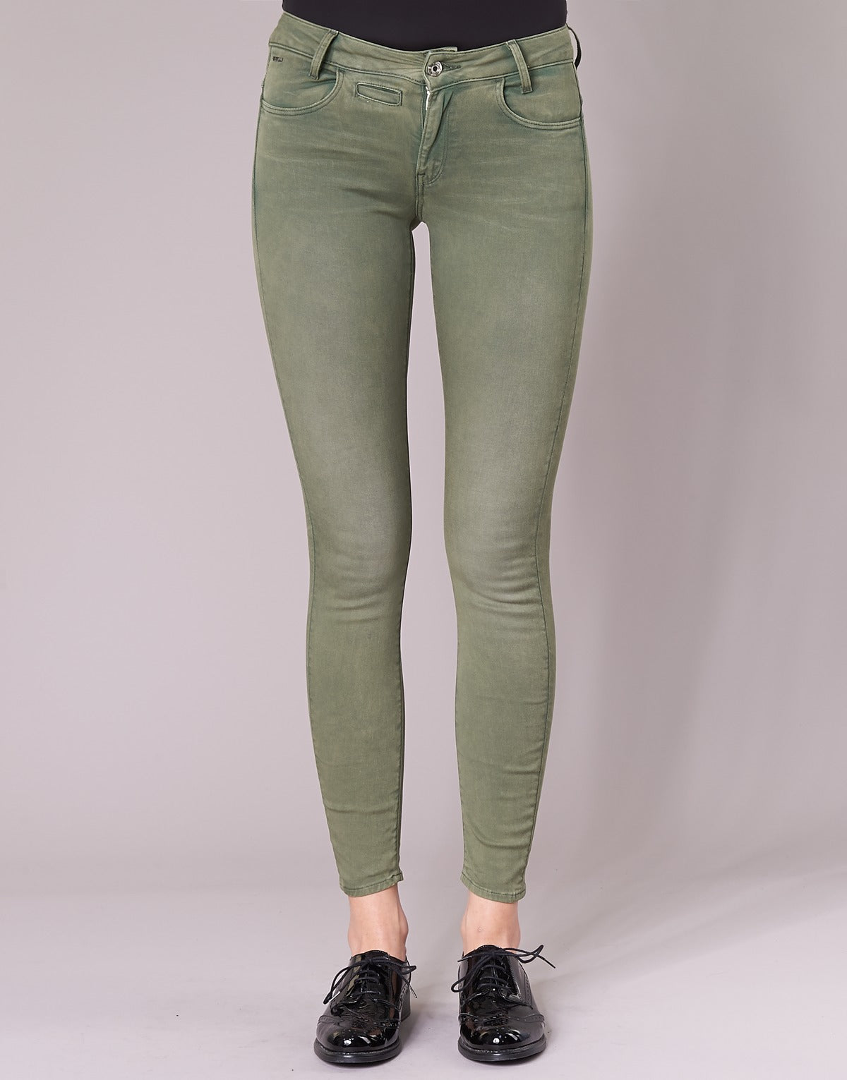 Pantalone Donna G-Star Raw  D-STAQ 5-PKT MID SKINNY COJ WMN  Verde